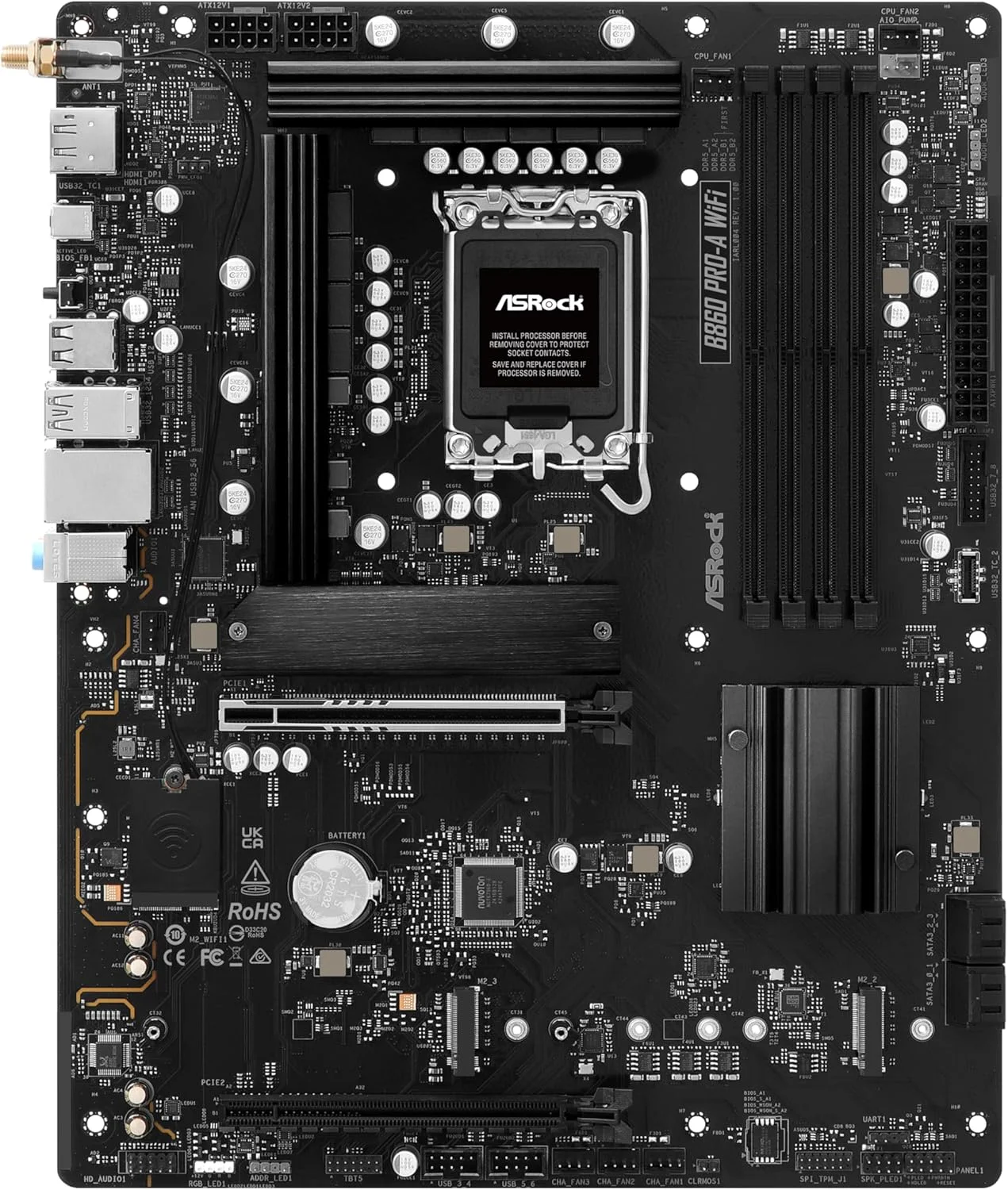 مادربرد ASRock B860 Pro A WiFi 6E Intel Core Ultra DDR5 8666 MHz 256GB M.2 LGA1851 ATX با قابلیت BIOS Flashback و SATA3 6.0 Gb/s و PCIe 5.0 مادربرد ASRock B860 Pro A WiFi 6E Intel Core Ultra DDR5 8666 MHz 256GB M.2 LGA1851 ATX با قابلیت BIOS Flashback و SATA3 6.0 Gb/s و PCIe 5.0