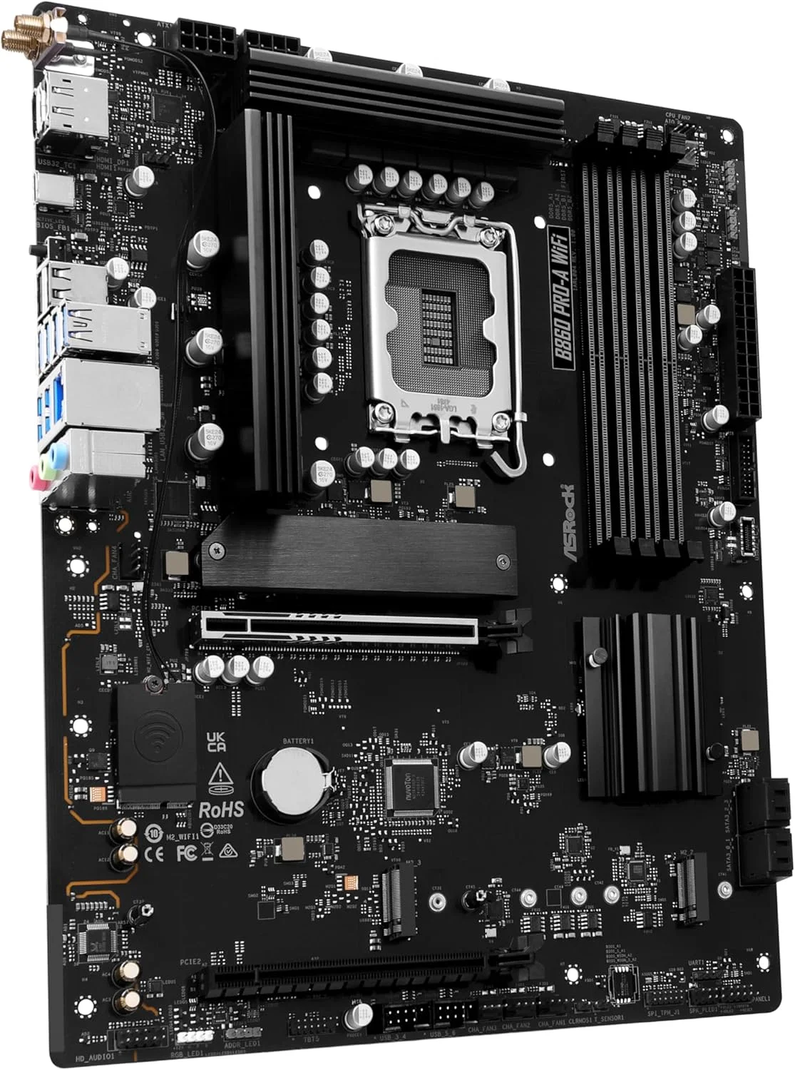 مادربرد ASRock B860 Pro A WiFi 6E Intel Core Ultra DDR5 8666 MHz 256GB M.2 LGA1851 ATX با قابلیت BIOS Flashback و SATA3 6.0 Gb/s و PCIe 5.0 مادربرد ASRock B860 Pro A WiFi 6E Intel Core Ultra DDR5 8666 MHz 256GB M.2 LGA1851 ATX با قابلیت BIOS Flashback و SATA3 6.0 Gb/s و PCIe 5.0