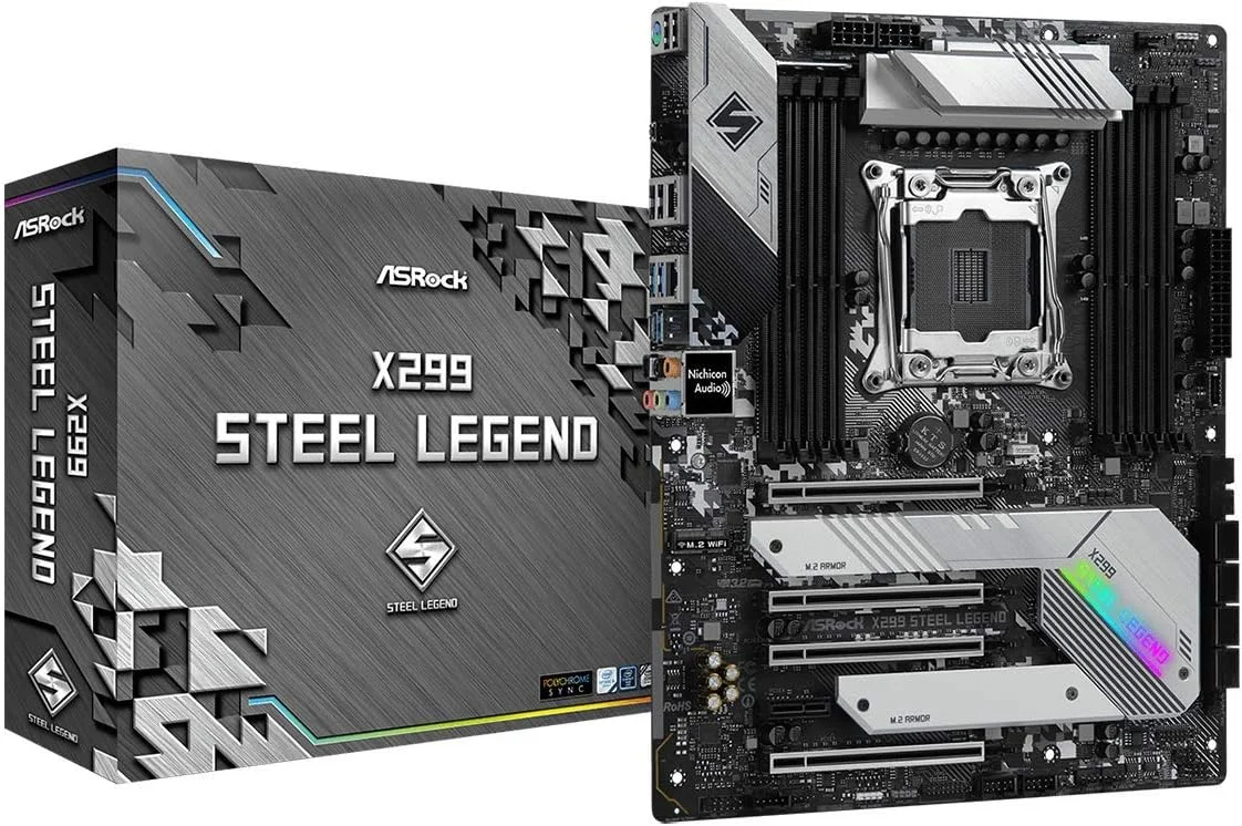 مادربرد Asrock X299 Steel Legend Intel X299 LGA 2066 (Socket R4) ATX مادربرد Asrock X299 Steel Legend Intel X299 LGA 2066 (Socket R4) ATX