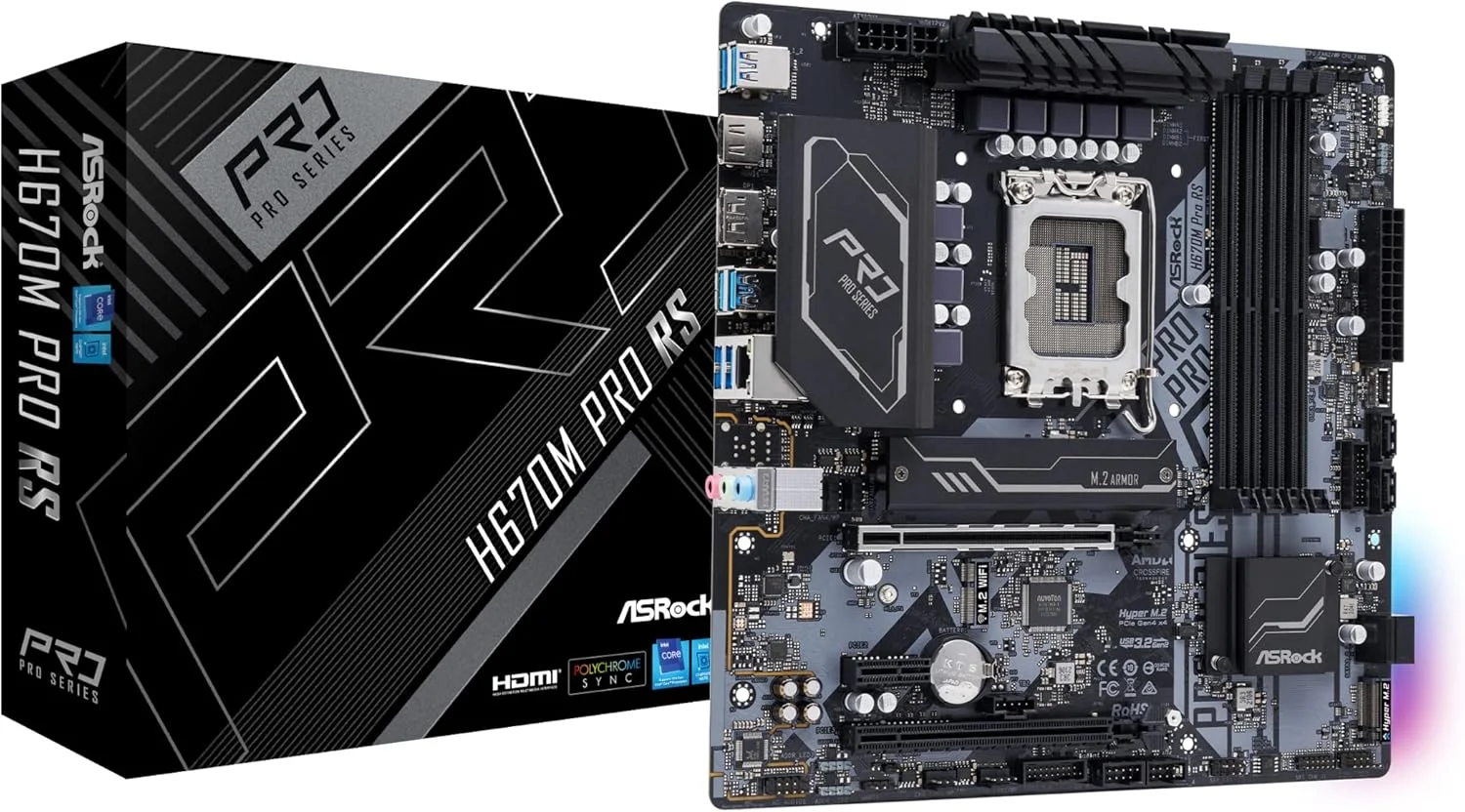 مادربرد ASROCK H670M PRO RS سوکت LGA1700/ Intel H670/ DDR4/ SATA3&USB3.2/ M.2/ Micro ATX مادربرد ASROCK H670M PRO RS سوکت LGA1700/ Intel H670/ DDR4/ SATA3&USB3.2/ M.2/ Micro ATX