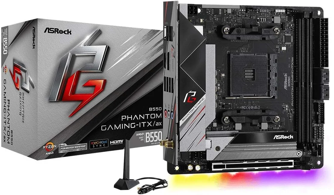مادربرد ASRock B550 Phantom Gaming-ITX/AX با پشتیبانی از پردازنده های نسل سوم AMD AM4 Ryzen و پردازنده های AMD Ryzen آینده مادربرد ASRock B550 Phantom Gaming-ITX/AX با پشتیبانی از پردازنده های نسل سوم AMD AM4 Ryzen و پردازنده های AMD Ryzen آینده