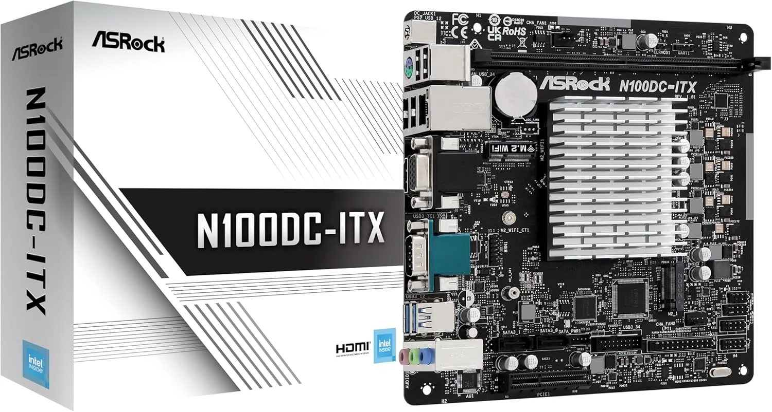 مادربرد ASROCK N100DC-ITX با پردازنده Intel Q-Core N100 مادربرد ASROCK N100DC-ITX با پردازنده Intel Q-Core N100