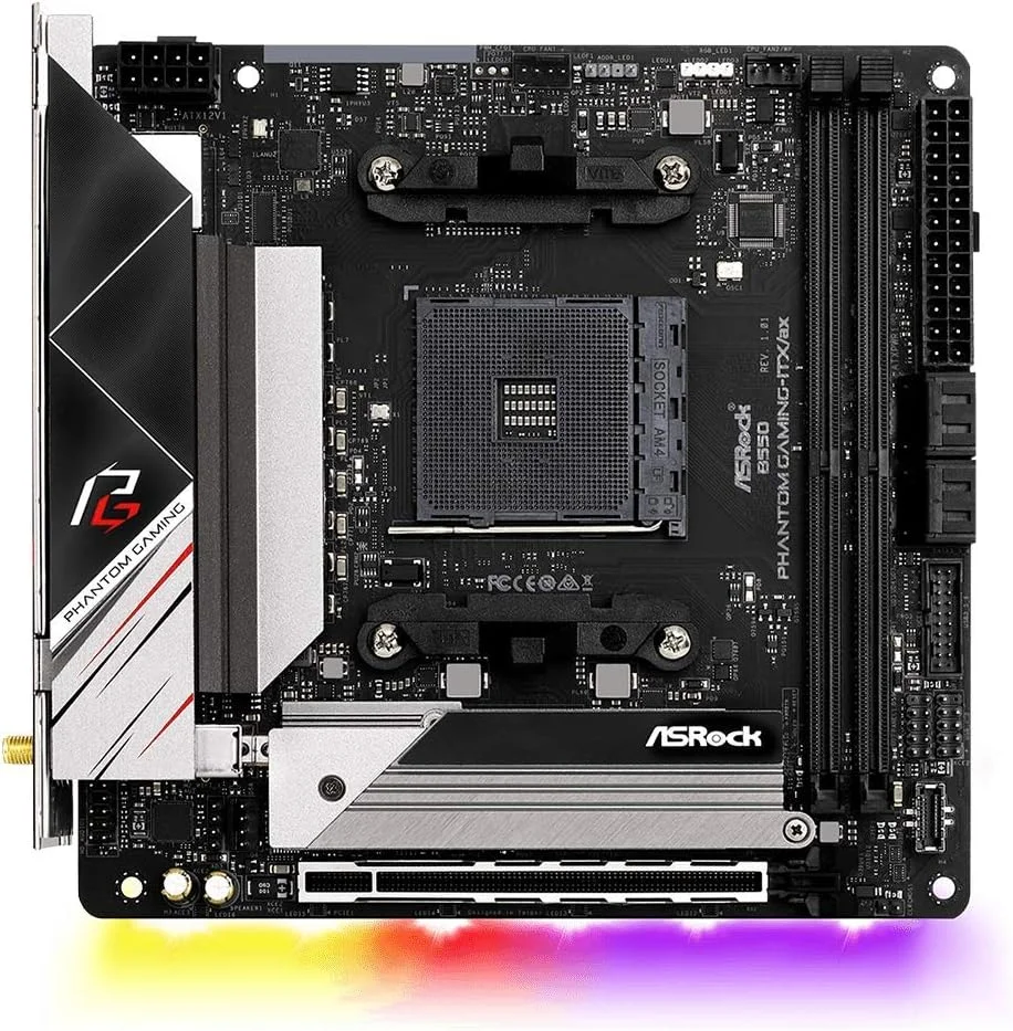 مادربرد ASRock B550 Phantom Gaming-ITX/AX با پشتیبانی از پردازنده های نسل سوم AMD AM4 Ryzen و پردازنده های AMD Ryzen آینده