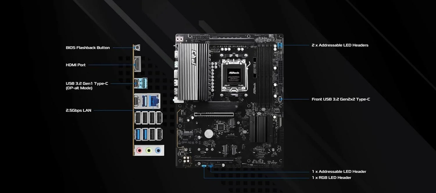مادربرد ASRock AMD AM5 B850 Pro-A