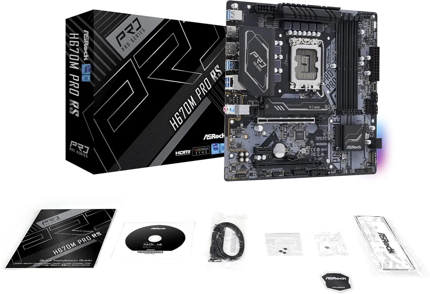 مادربرد ASROCK H670M PRO RS سوکت LGA1700/ Intel H670/ DDR4/ SATA3&USB3.2/ M.2/ Micro ATX مادربرد ASROCK H670M PRO RS سوکت LGA1700/ Intel H670/ DDR4/ SATA3&USB3.2/ M.2/ Micro ATX