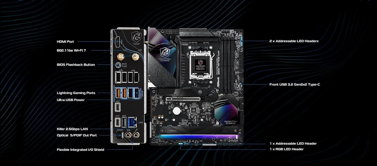 مادربرد ASRock AMD AM5 B850 Riptide WiFi مادربرد ASRock AMD AM5 B850 Riptide WiFi