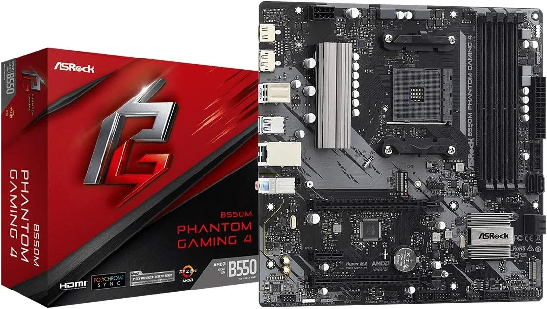 مادربرد ASRock B550M Phantom Gaming 4 (90-MXBE90-A0UAYZ)