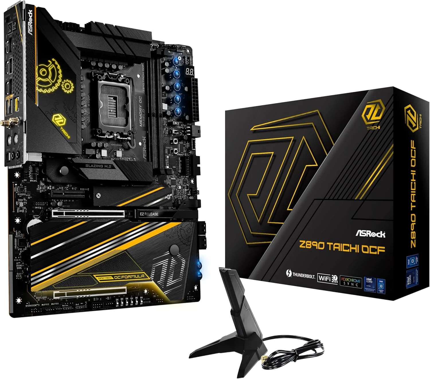 مادربرد ASRock Z890 Taichi OCF Intel Core Ultra LGA1851 RL-ILM ATX DDR5 10133 مگاهرتز 128 گیگابایت WiFi 7 Thunderbolt
