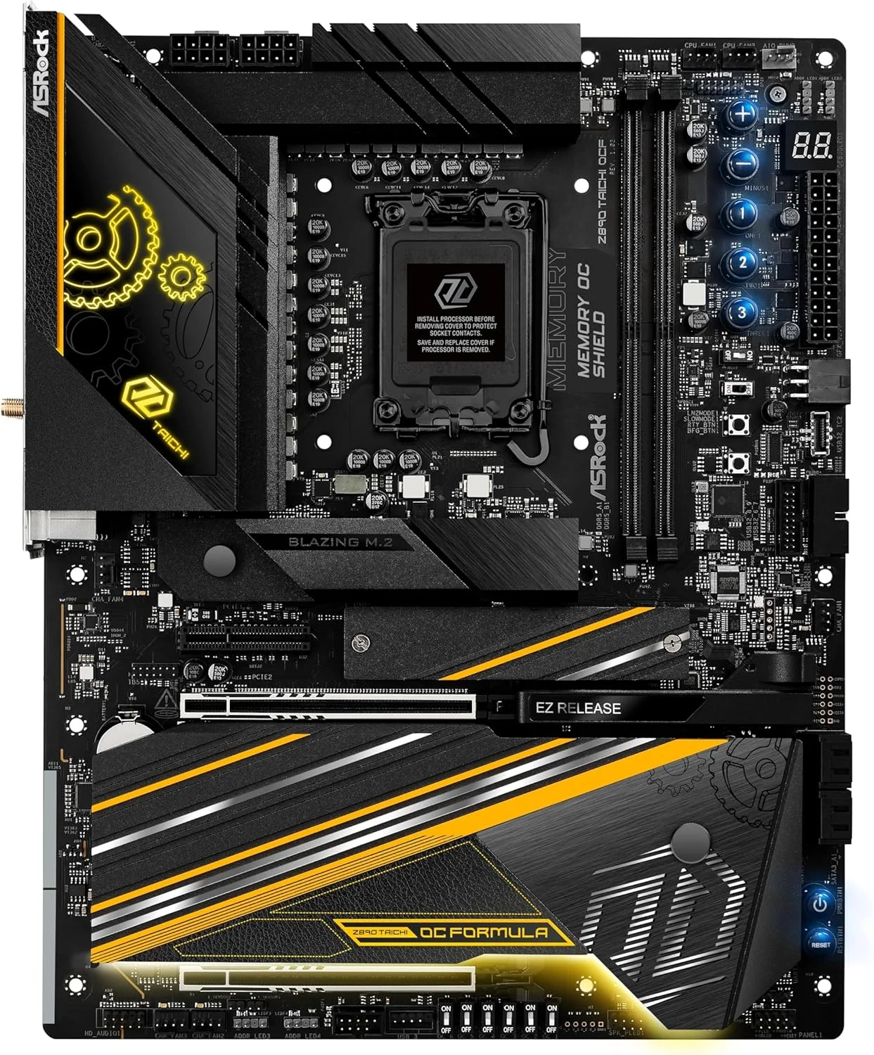 مادربرد ASRock Z890 Taichi OCF Intel Core Ultra LGA1851 RL-ILM ATX DDR5 10133 مگاهرتز 128 گیگابایت WiFi 7 Thunderbolt