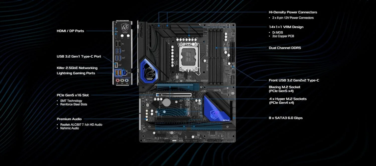مادربرد ASRock Z790 PG Riptide Intel Z790 LGA 1700 ATX