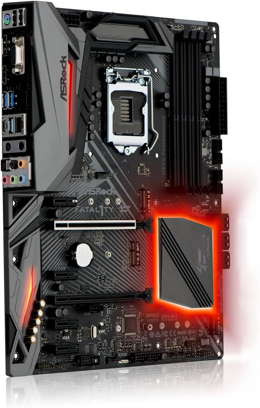مادربرد ASRock H370 PERFORMANCE LGA1151/Intel H370/DDR4/Quad CrossFireX/SATA3&USB3.1/M.2/A&GbE/ATX