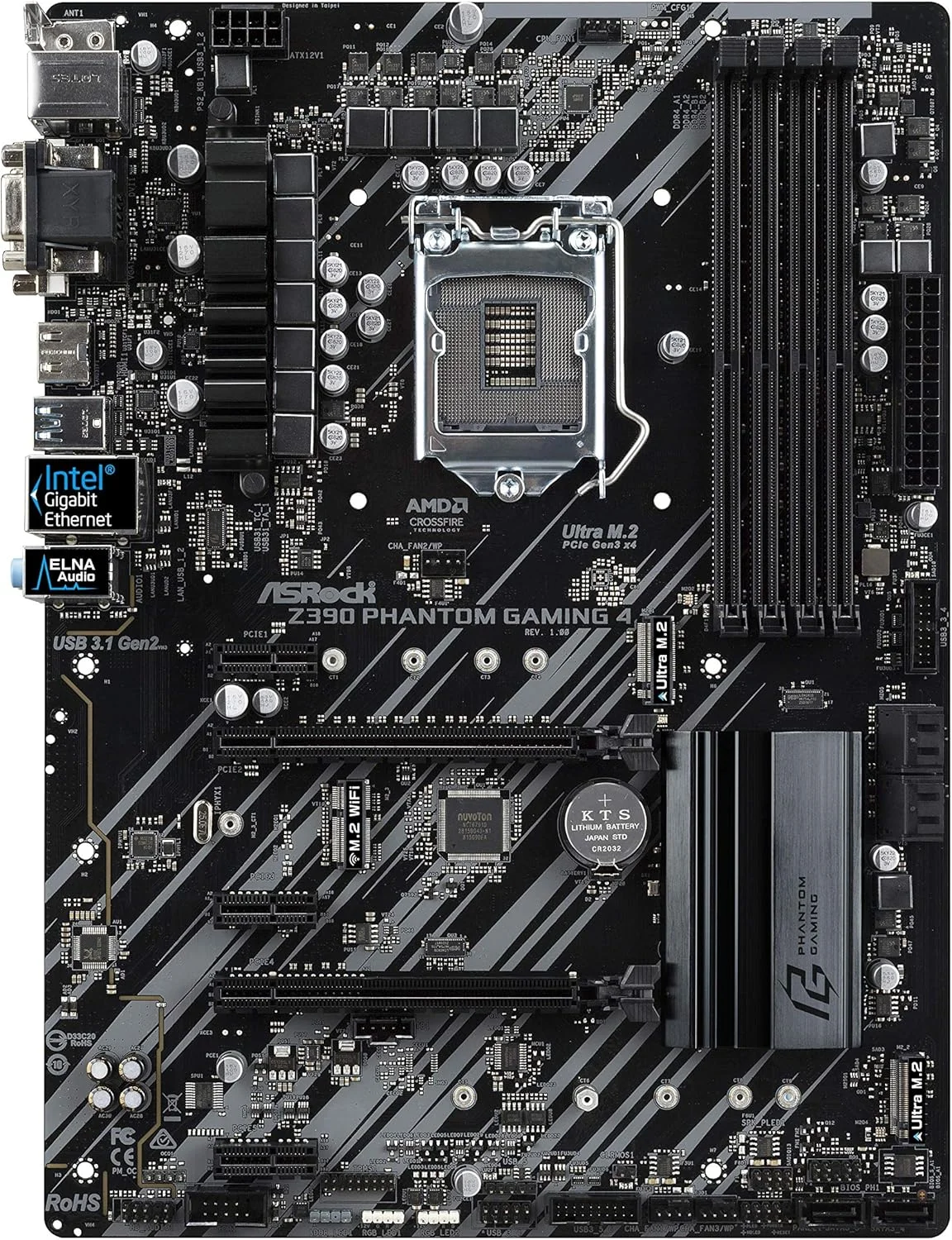 ASRock 90-MXB8X0-A0UAYZ محصول جدید، مادربرد ASRock Z390 Phantom Gaming 4، Intel Z390 - سوکت 1151 مشکی