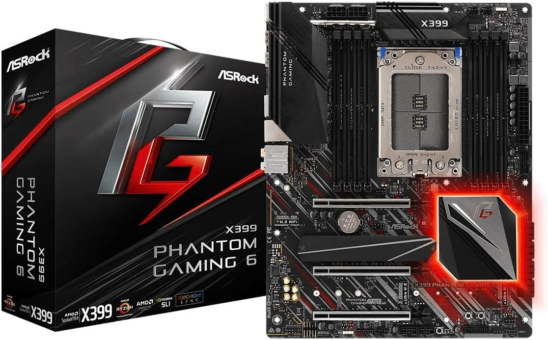 مادربرد گیمینگ ای‌تی‌ایکس ASROCK X399 Phantom Gaming 6 با سوکت TR4 AMD X399
