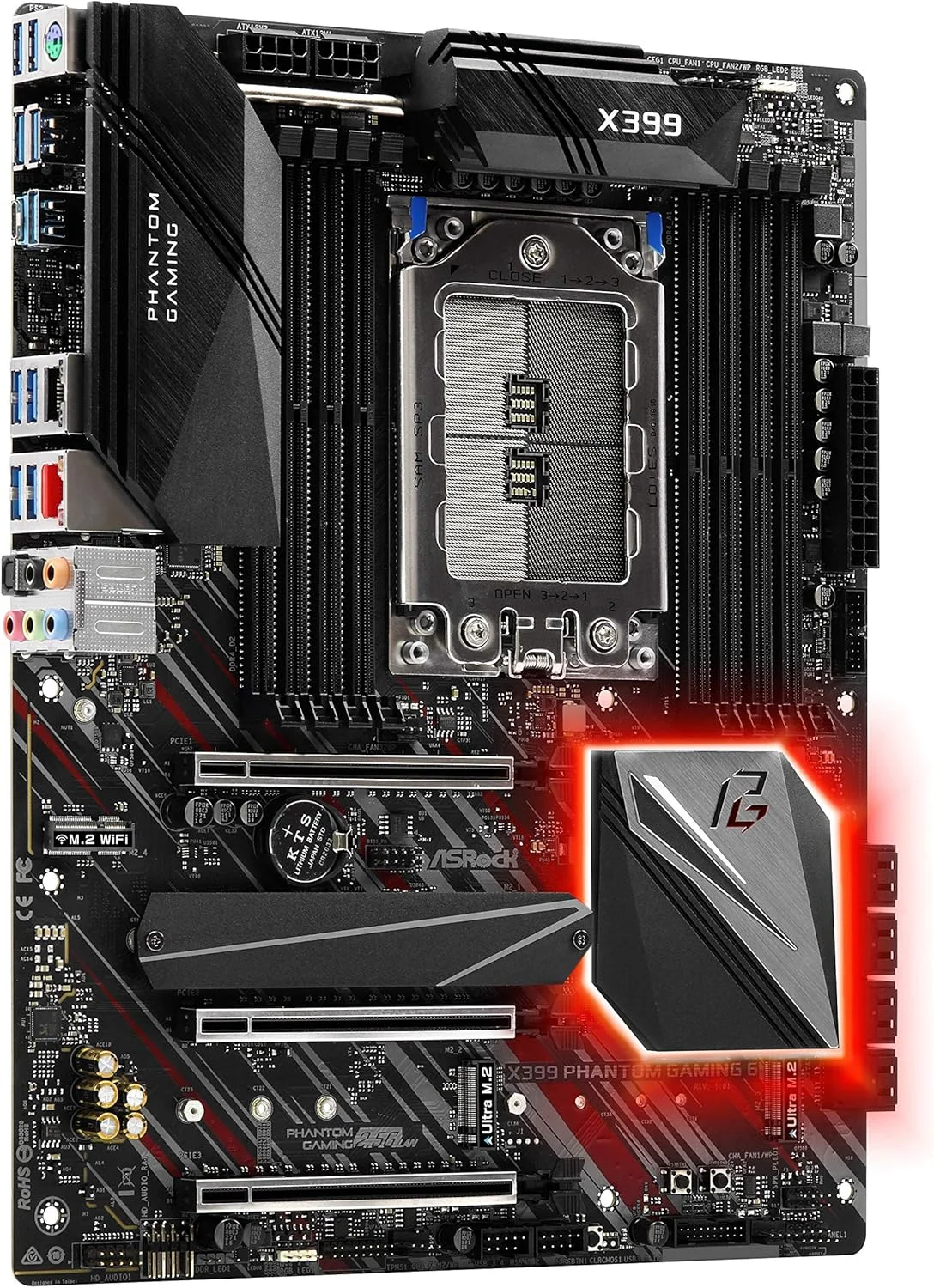 مادربرد گیمینگ ای‌تی‌ایکس ASROCK X399 Phantom Gaming 6 با سوکت TR4 AMD X399