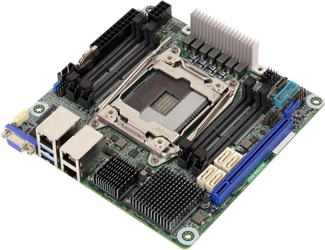 مادربرد ASRock X299 WSI/IPMI LGA2066/ Intel X299/ DDR4/ SATA3&USB3.1/ V&2Gbe/ Mini-Itx