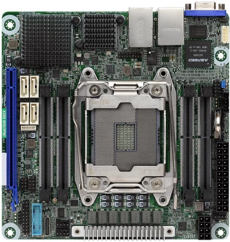 مادربرد ASRock X299 WSI/IPMI LGA2066/ Intel X299/ DDR4/ SATA3&USB3.1/ V&2Gbe/ Mini-Itx مادربرد ASRock X299 WSI/IPMI LGA2066/ Intel X299/ DDR4/ SATA3&USB3.1/ V&2Gbe/ Mini-Itx