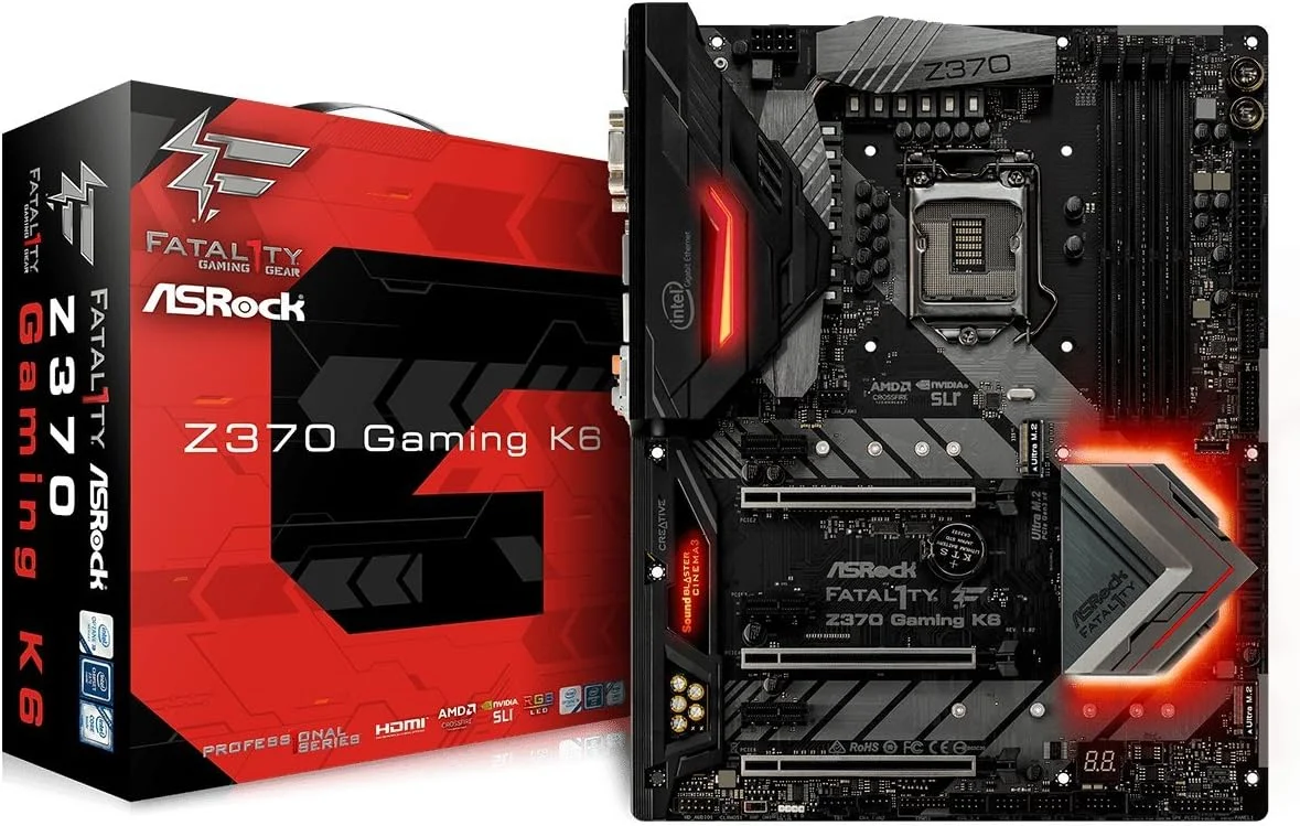 مادربرد ASRock Fatal1ty Z370 Gaming K6 - ATX برای پردازنده های Intel Socket 1151