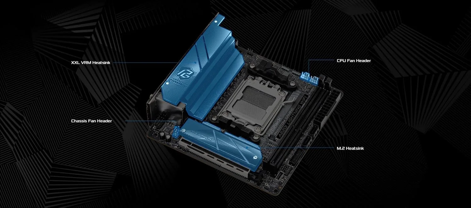 مادربرد ASRock A620I Lightning WiFi DDR5 AM5 مادربرد ASRock A620I Lightning WiFi DDR5 AM5