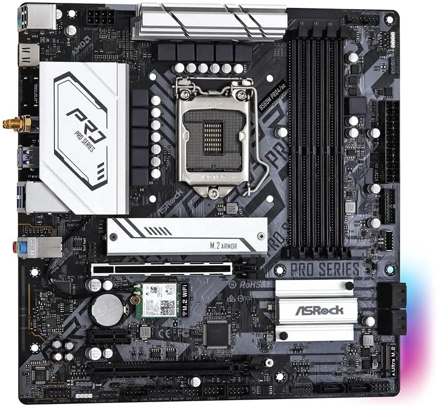 مادربرد ایسراک B560M PRO4/AC با سوکت INTEL 1200 برای پردازنده های نسل دهم و یازدهم اینتل مادربرد ایسراک B560M PRO4/AC با سوکت INTEL 1200 برای پردازنده های نسل دهم و یازدهم اینتل