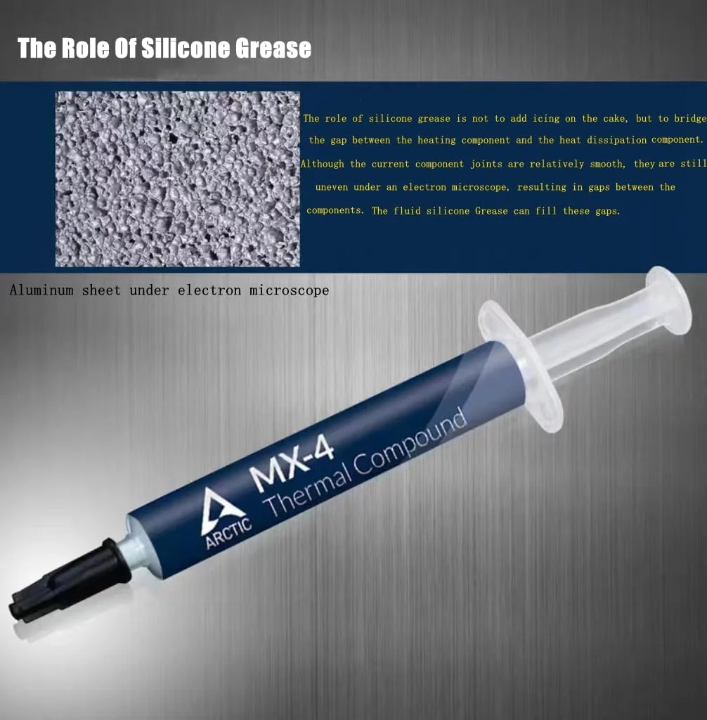 خمیر حرارتی کول بیبی MX-4 (شامل کاردک، 4 گرم) - خمیر حرارتی با عملکرد نهایی برای پردازنده ها، کنسول ها، کارت های گرافیک، لپ تاپ ها با رسانایی حرارتی بسیار بالا، ماندگاری طولانی، استفاده ایمن و غیر رسانا