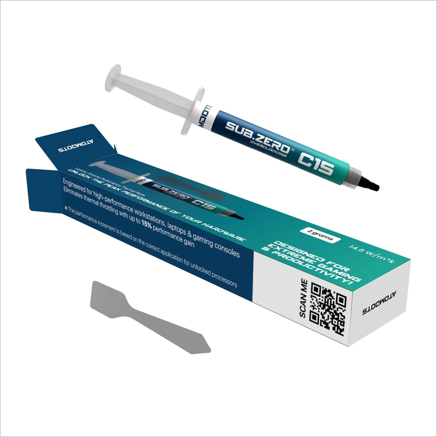 خمیر حرارتی Atomdots C15 با رسانایی 14.6 W/m*K - مناسب اورکلاکینگ (4 گرم)