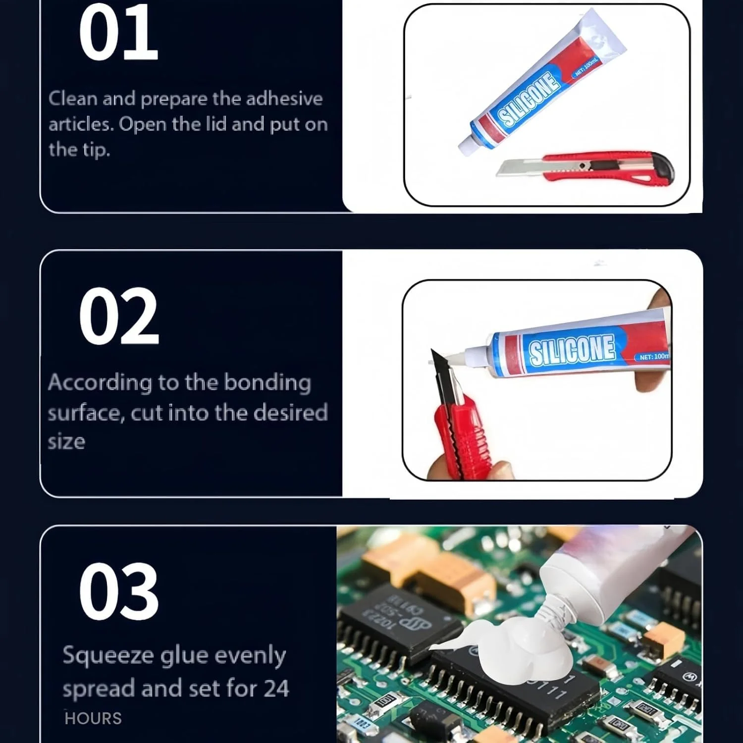 خمیر حرارتی پردازنده 100 میلی لیتری، چسب رسانای حرارتی، ترکیب سینک حرارتی با عملکرد بسیار بالا، خمیر حرارتی با عمر طولانی، خمیر سینک حرارتی کامپیوتر، تجهیزات الکترونیکی و سایر اجزای دفع حرارت