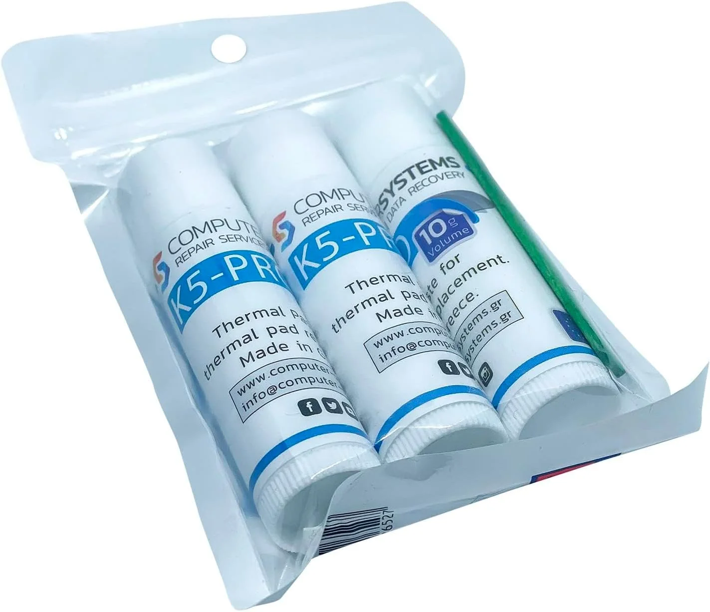 خمیر حرارتی ویسکوز Computer-Systems K5 PRO 30g (3X10g) برای جایگزینی پد حرارتی، 11 سانتی متر، خمیر حرارتی، سازگار با کنسول بازی، دسکتاپ، لپ تاپ