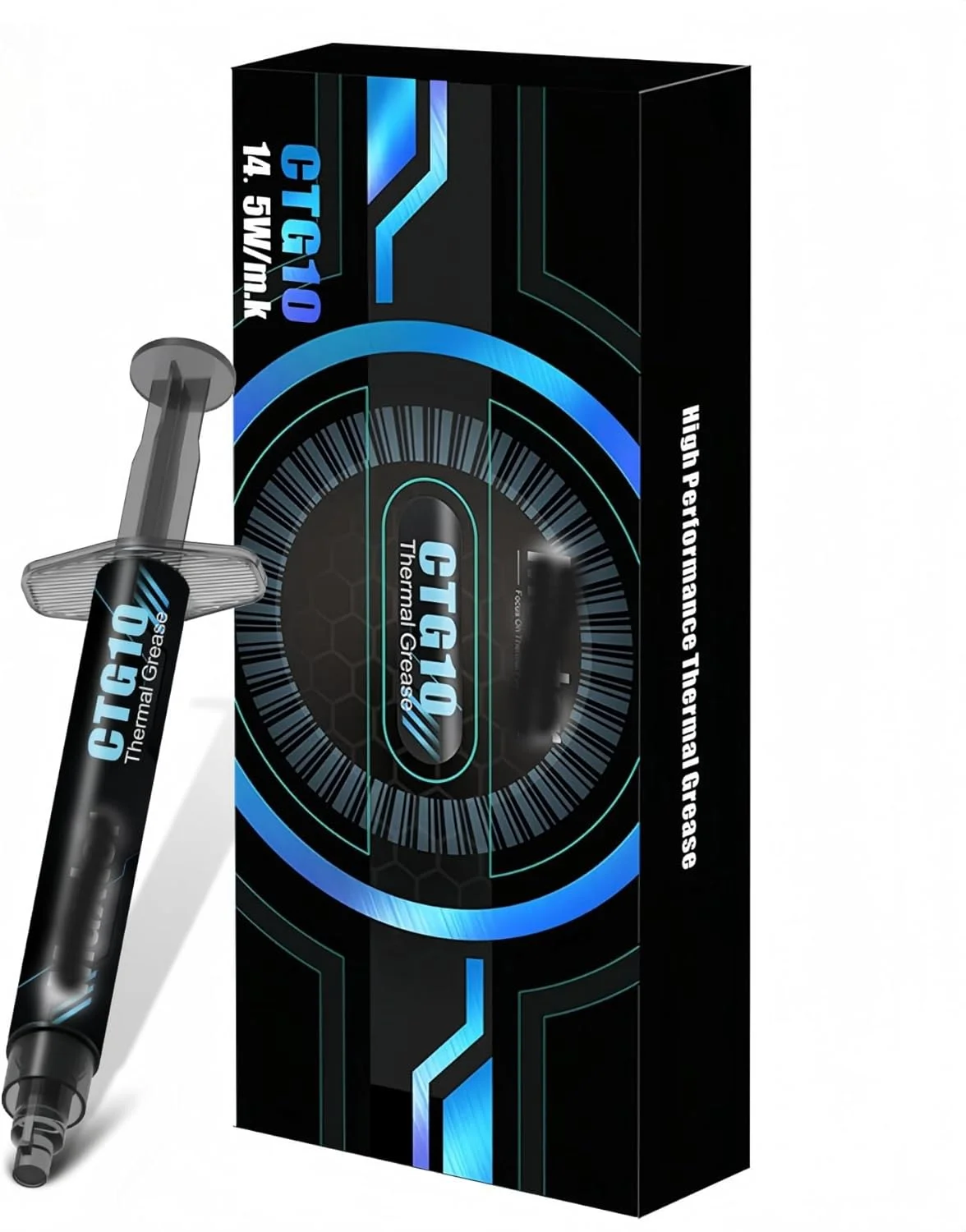 خمیر حرارتی Azonee CTG10 با رسانایی 14.5W/m.k، وزن 2 گرم، راه حل حرارتی نهایی برای حداکثر کارایی خنک کننده، مناسب برای پردازنده ها، کنسول های بازی، کارت گرافیک، لپ تاپ، غیر خازنی و بادوام