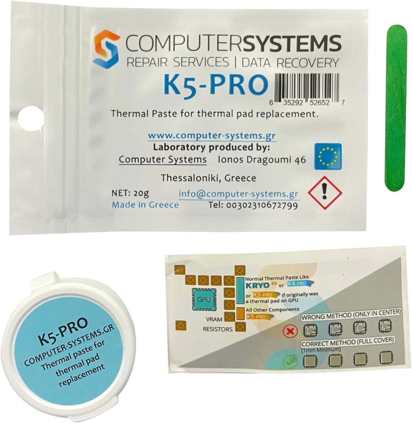 خمیر حرارتی ویسکوز CS Labs K5-PRO برای پد حرارتی 20 گرمی، سازگار با آیفون، اپل آیمک، سونی PS4 و PS3، ایکس باکس، ایسر اسپایر و غیره خمیر حرارتی ویسکوز CS Labs K5-PRO برای پد حرارتی 20 گرمی، سازگار با آیفون، اپل آیمک، سونی PS4 و PS3، ایکس باکس، ایسر اسپایر و غیره