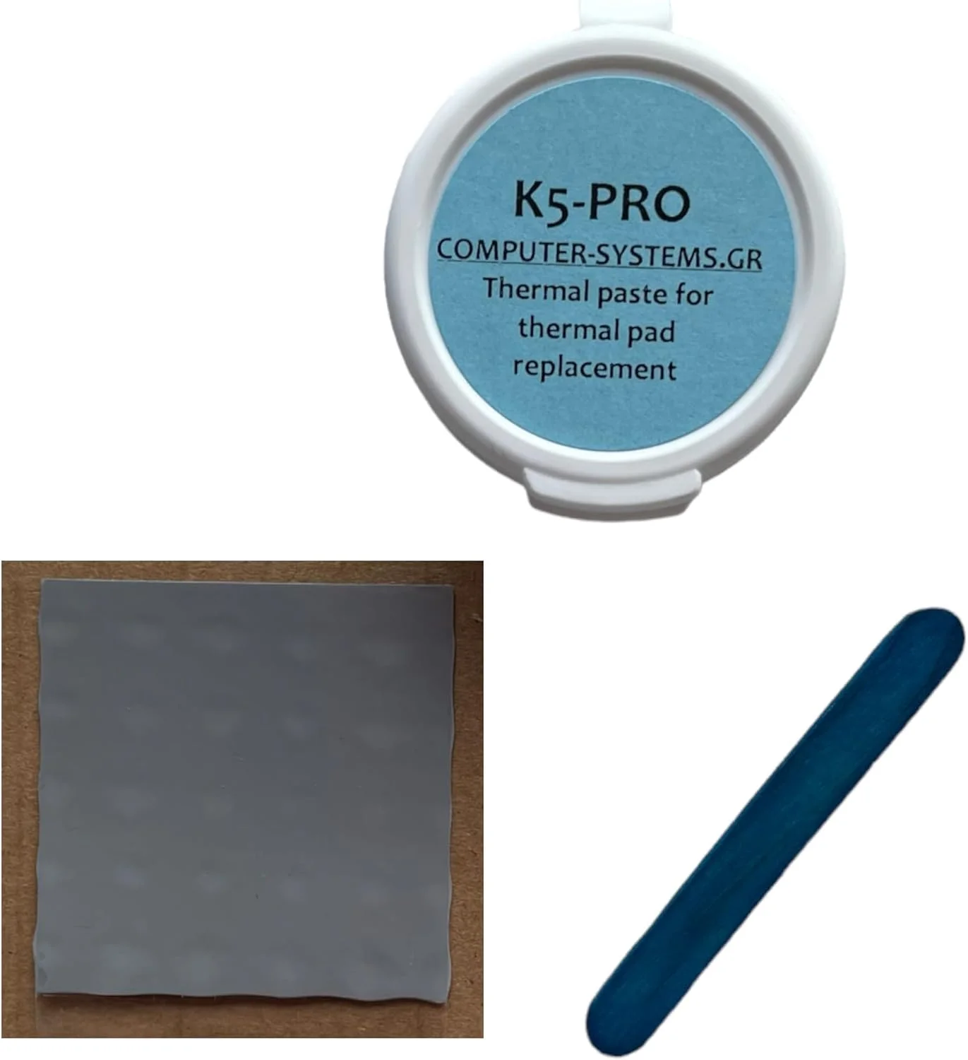 مجموعه ماده تغییر فاز PTM7950 از CSGR با ابعاد 40x40x0.25mm و خمیر حرارتی K5 PRO 20g – راه حل خنک کننده پیشنهادی برتر برای رایانه های شخصی و کنسول ها