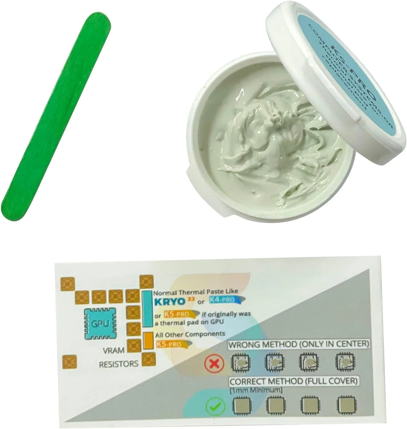 خمیر حرارتی ویسکوز CS Labs K5-PRO برای پد حرارتی 20 گرمی، سازگار با آیفون، اپل آیمک، سونی PS4 و PS3، ایکس باکس، ایسر اسپایر و غیره خمیر حرارتی ویسکوز CS Labs K5-PRO برای پد حرارتی 20 گرمی، سازگار با آیفون، اپل آیمک، سونی PS4 و PS3، ایکس باکس، ایسر اسپایر و غیره