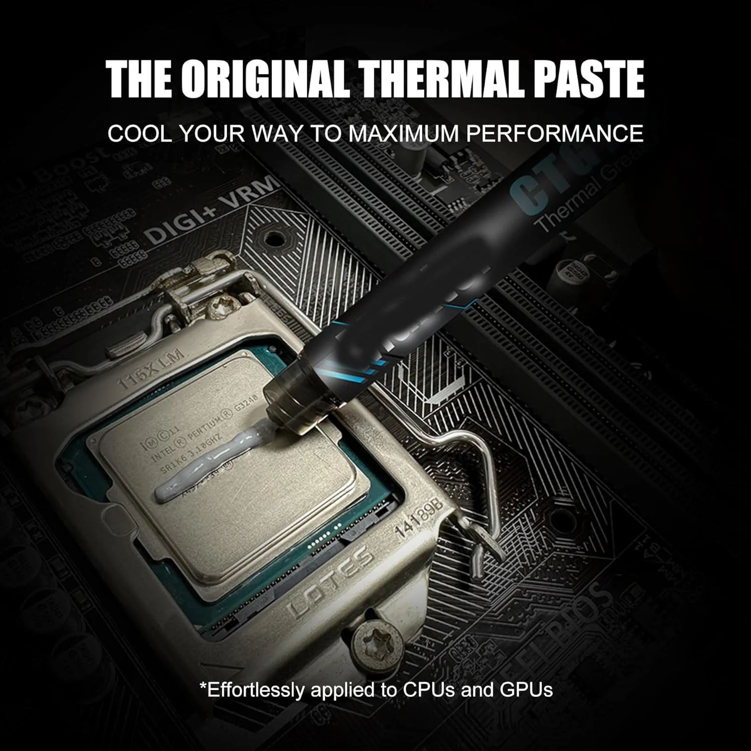 خمیر حرارتی Azonee CTG10 با رسانایی 14.5W/m.k، وزن 2 گرم، راه حل حرارتی نهایی برای حداکثر کارایی خنک کننده، مناسب برای پردازنده ها، کنسول های بازی، کارت گرافیک، لپ تاپ، غیر خازنی و بادوام