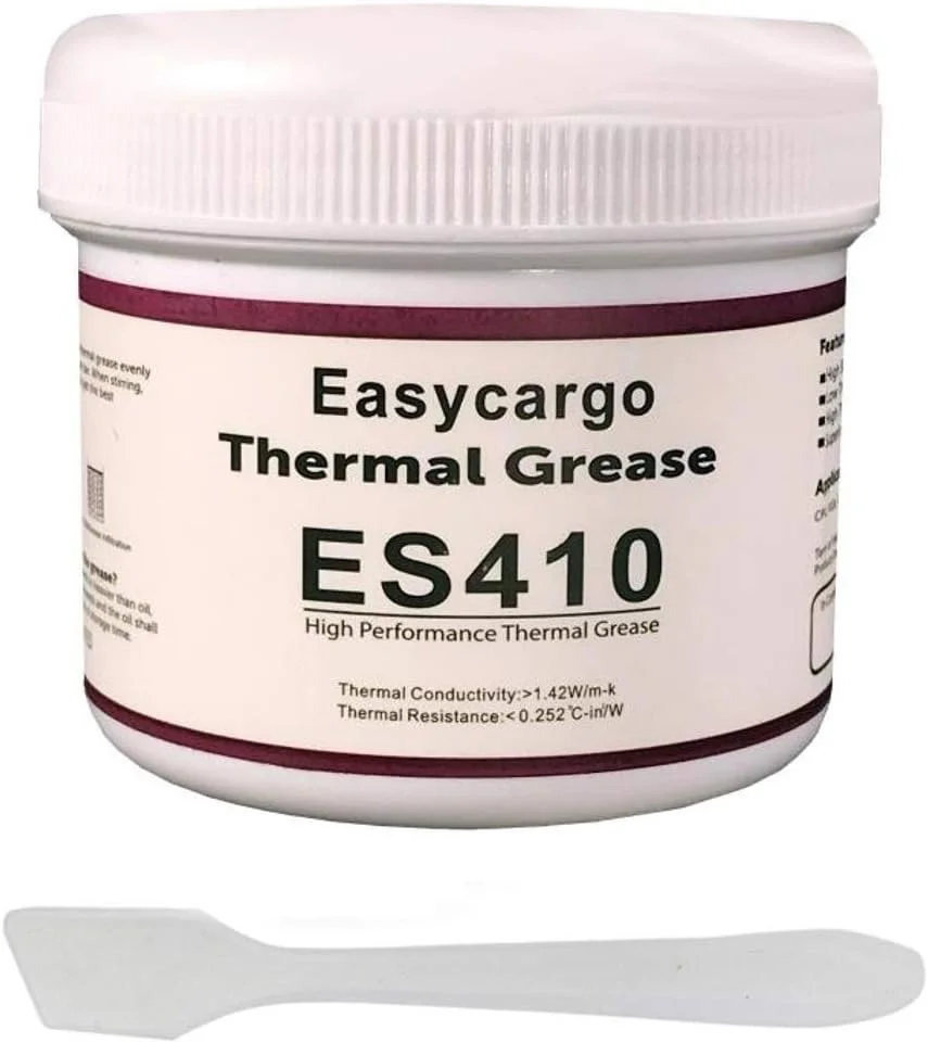 خمیر حرارتی 200 گرمی Easycargo، گریس رسانا، ترکیب سیلیکونی کربنی سفید هیت سینک برای خنک کننده رابط هیت سینک GPU VGA LED MOSFET ترانزیستورها (200 گرم)