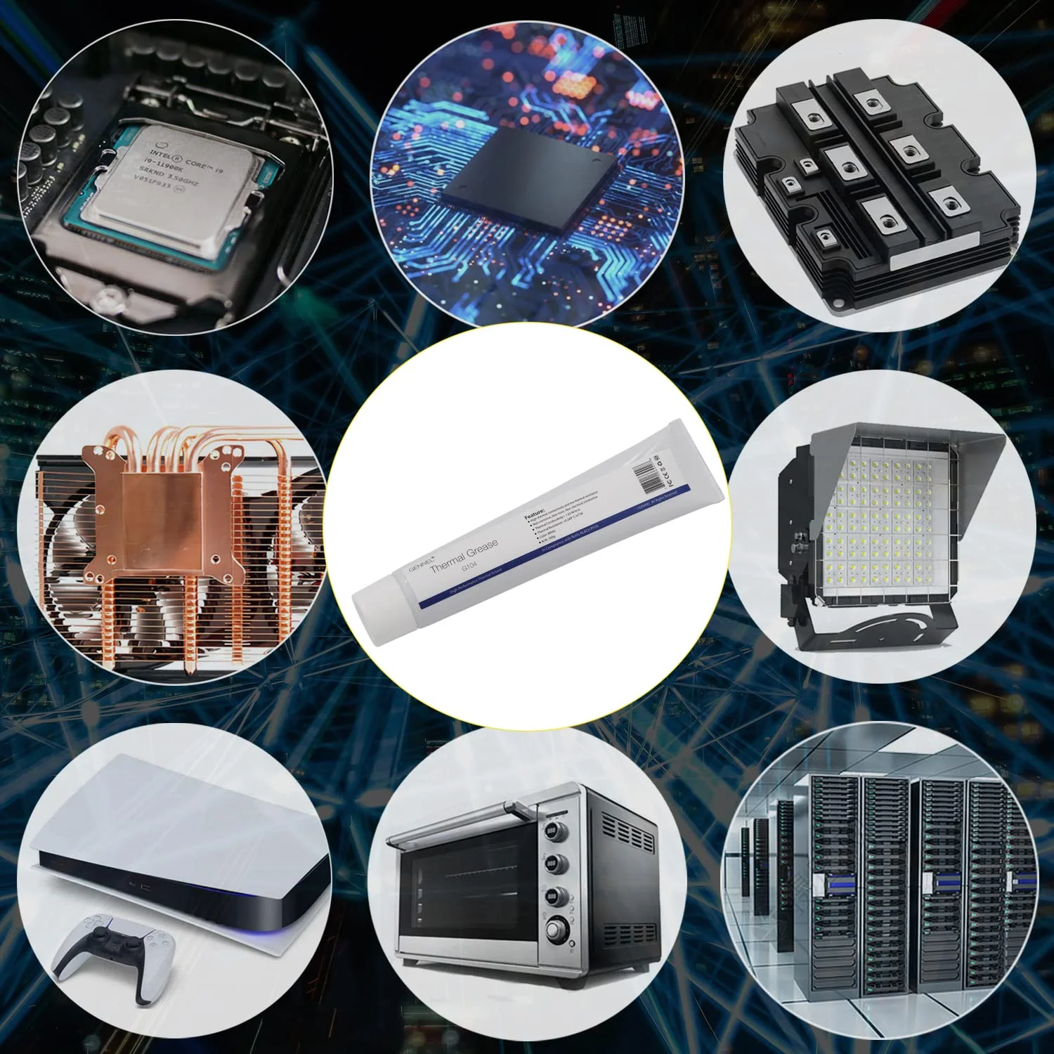 خمیر حرارتی سفید 100 گرمی برای خنک کننده پردازنده، کارت گرافیک، ال ای دی و ایکس باکس خمیر حرارتی سفید 100 گرمی برای خنک کننده پردازنده، کارت گرافیک، ال ای دی و ایکس باکس