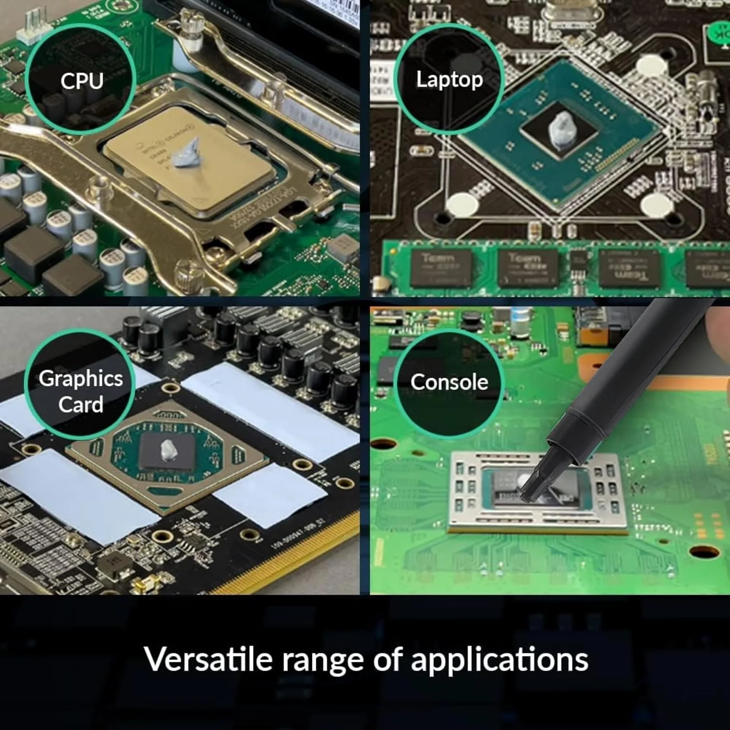 خمیر حرارتی: خمیر حرارتی با عملکرد عالی برای همه پردازنده ها (CPU و GPU)، رسانایی حرارتی بسیار بالا (6W/mk)، دوام طولانی، استفاده ایمن، غیر رسانا - وزن خالص 1.5 گرم خمیر حرارتی: خمیر حرارتی با عملکرد عالی برای همه پردازنده ها (CPU و GPU)، رسانایی حرارتی بسیار بالا (6W/mk)، دوام طولانی، استفاده ایمن، غیر رسانا - وزن خالص 1.5 گرم