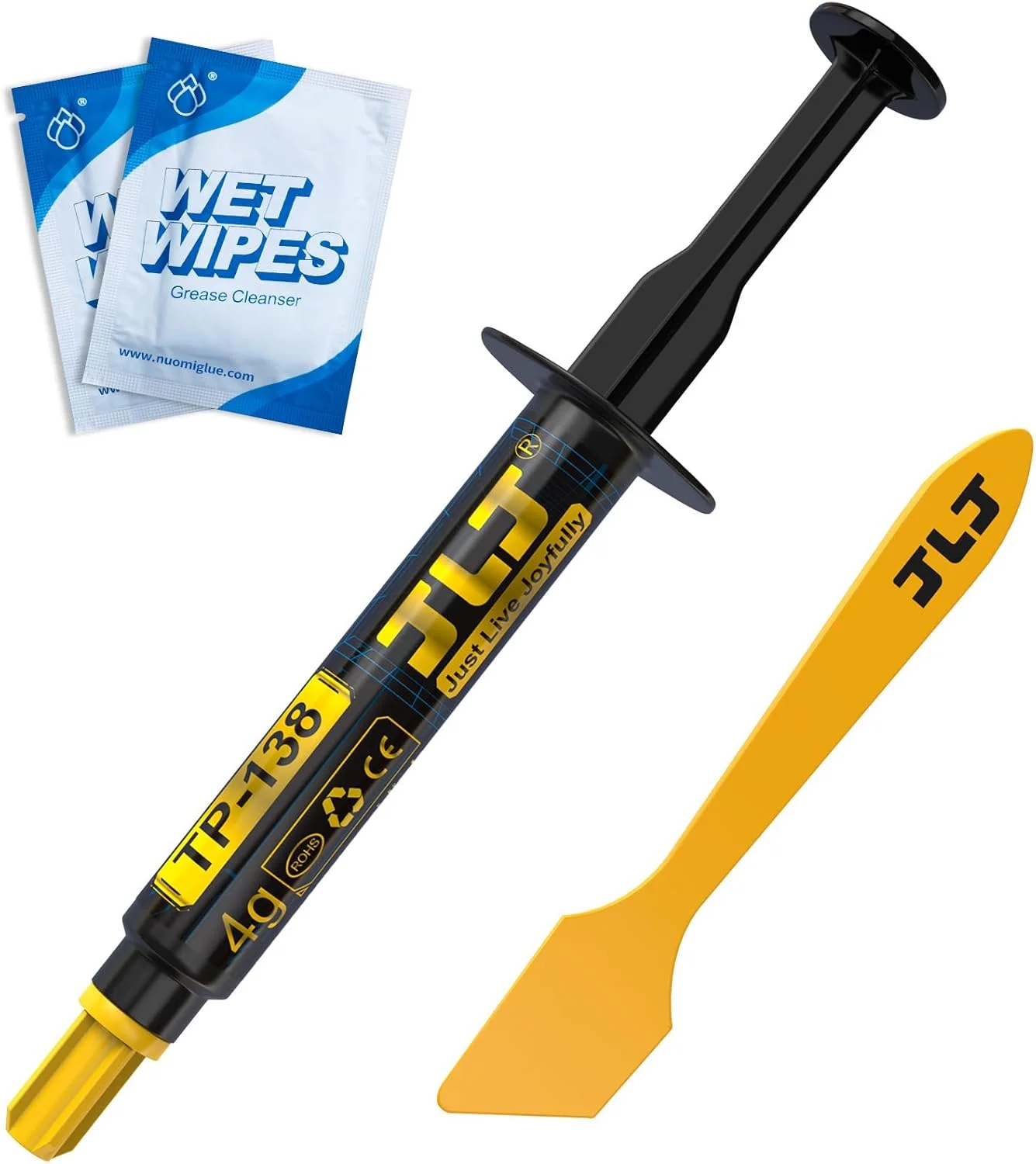 خمیر حرارتی JLJ برای پردازنده، هیت سینک IC/پردازنده/CPU/همه خنک کننده ها، مبتنی بر کربن با عملکرد بالا، مواد رابط حرارتی (4 گرم)