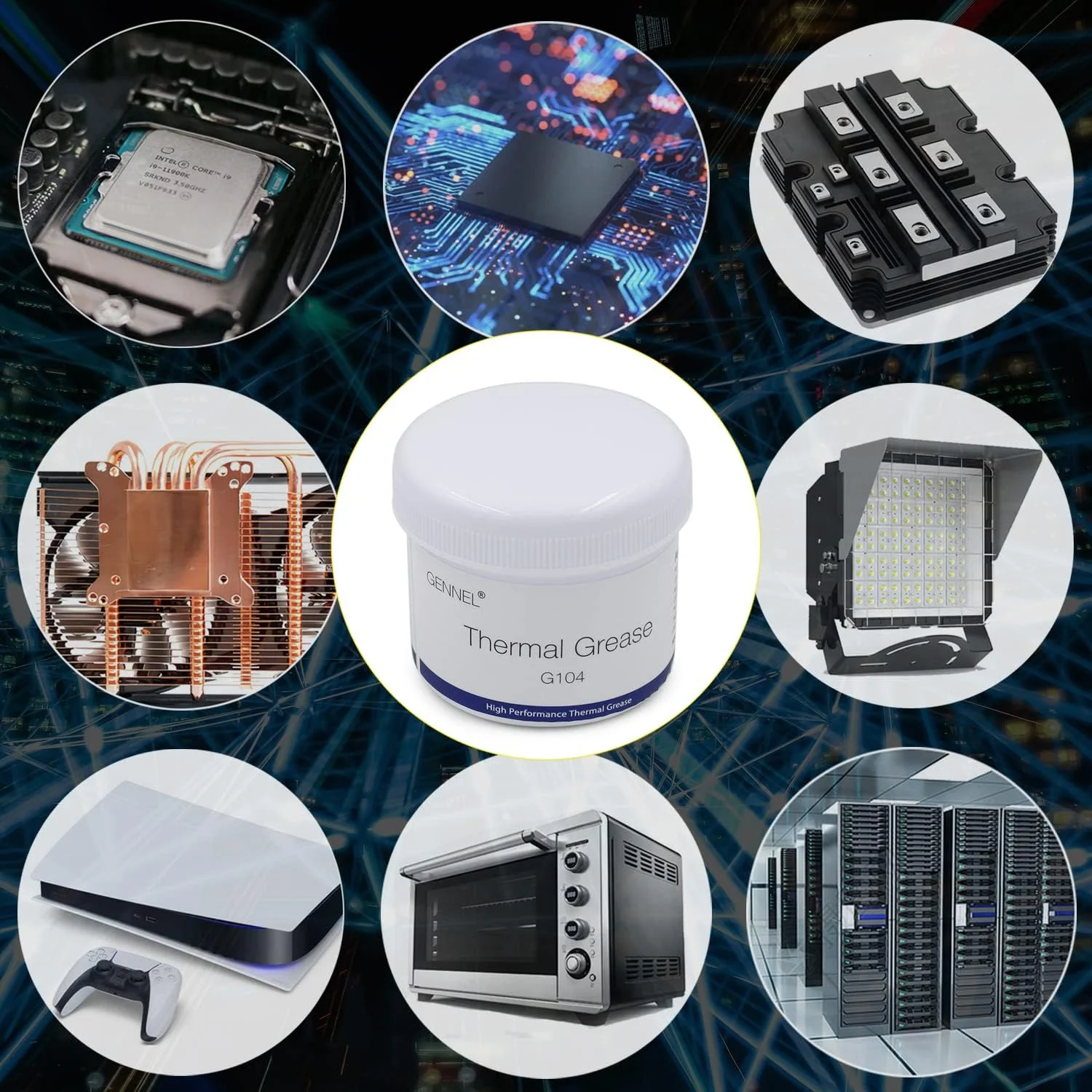 خمیر سیلیکونی حرارتی YILCENA - 100 گرم، سفید