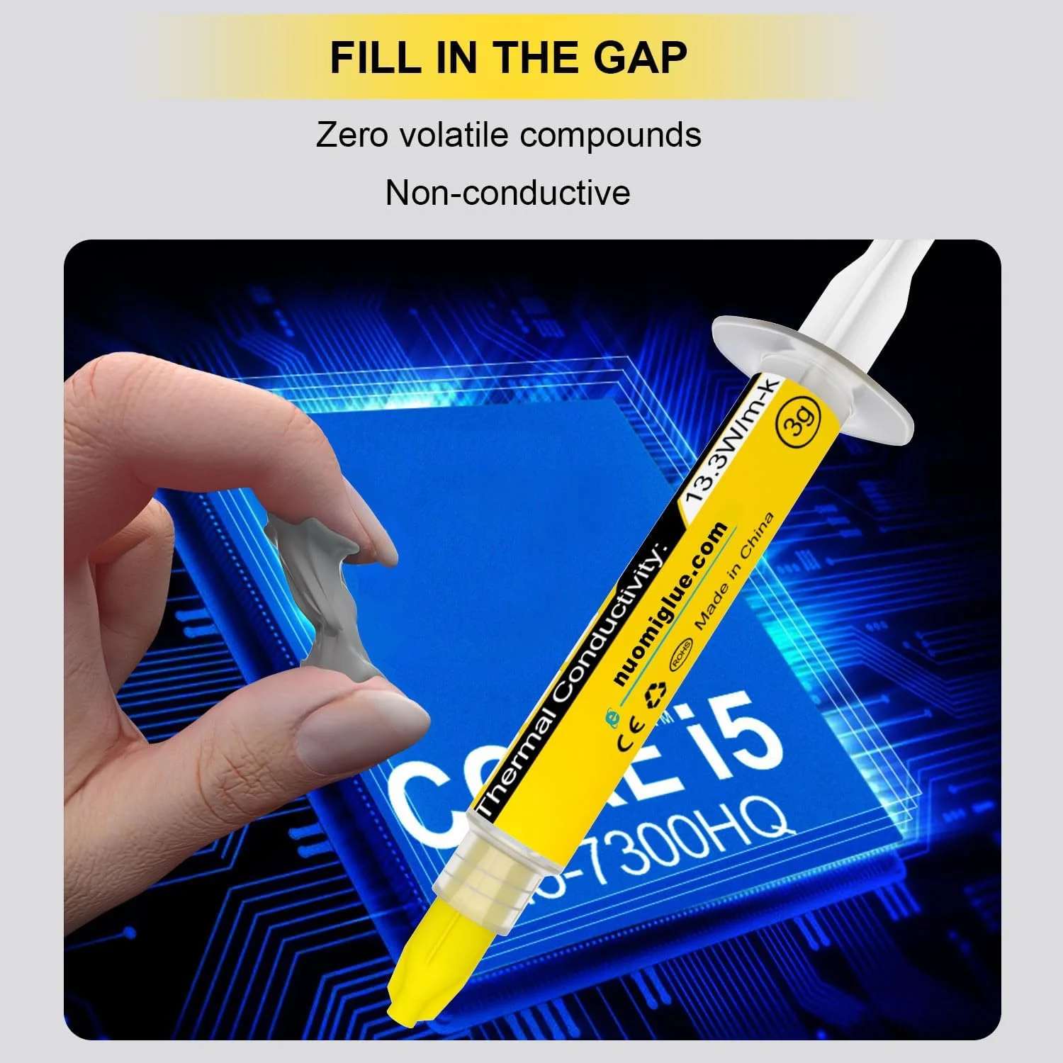 خمیر حرارتی JLJ، ۳ گرم، گریس سیلیکونی با عملکرد بالا برای پردازنده و هیت سینک