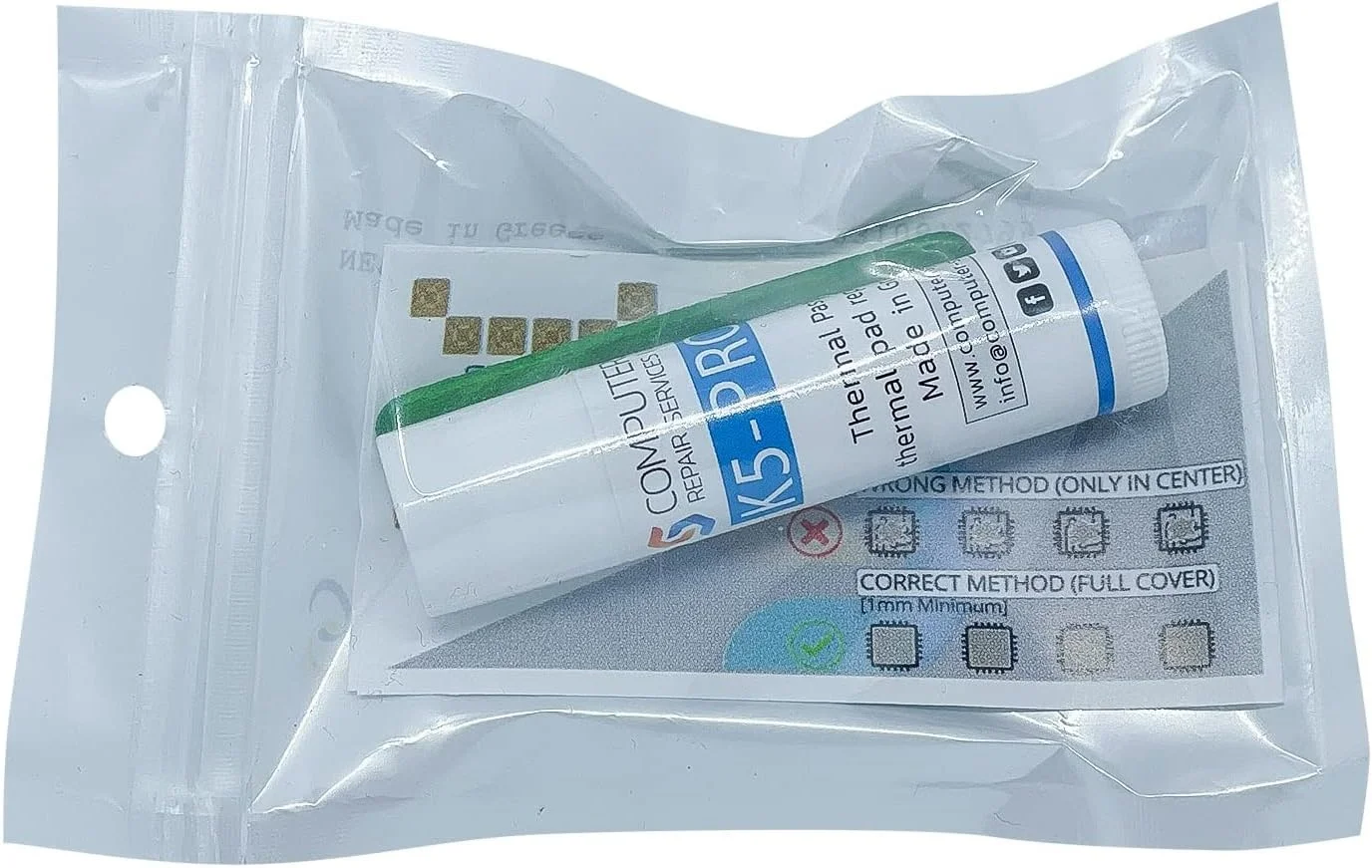 خمیر حرارتی غلیظ K5 PRO 10 گرمی - سازگار با اپل آی‌مک، ایسوس راگ، ایسر نیترو، لپ‌تاپ‌های MSI، RTX 3080، 2080TI، 3090، PS4، نینتندو سوییچ، ایکس‌باکس