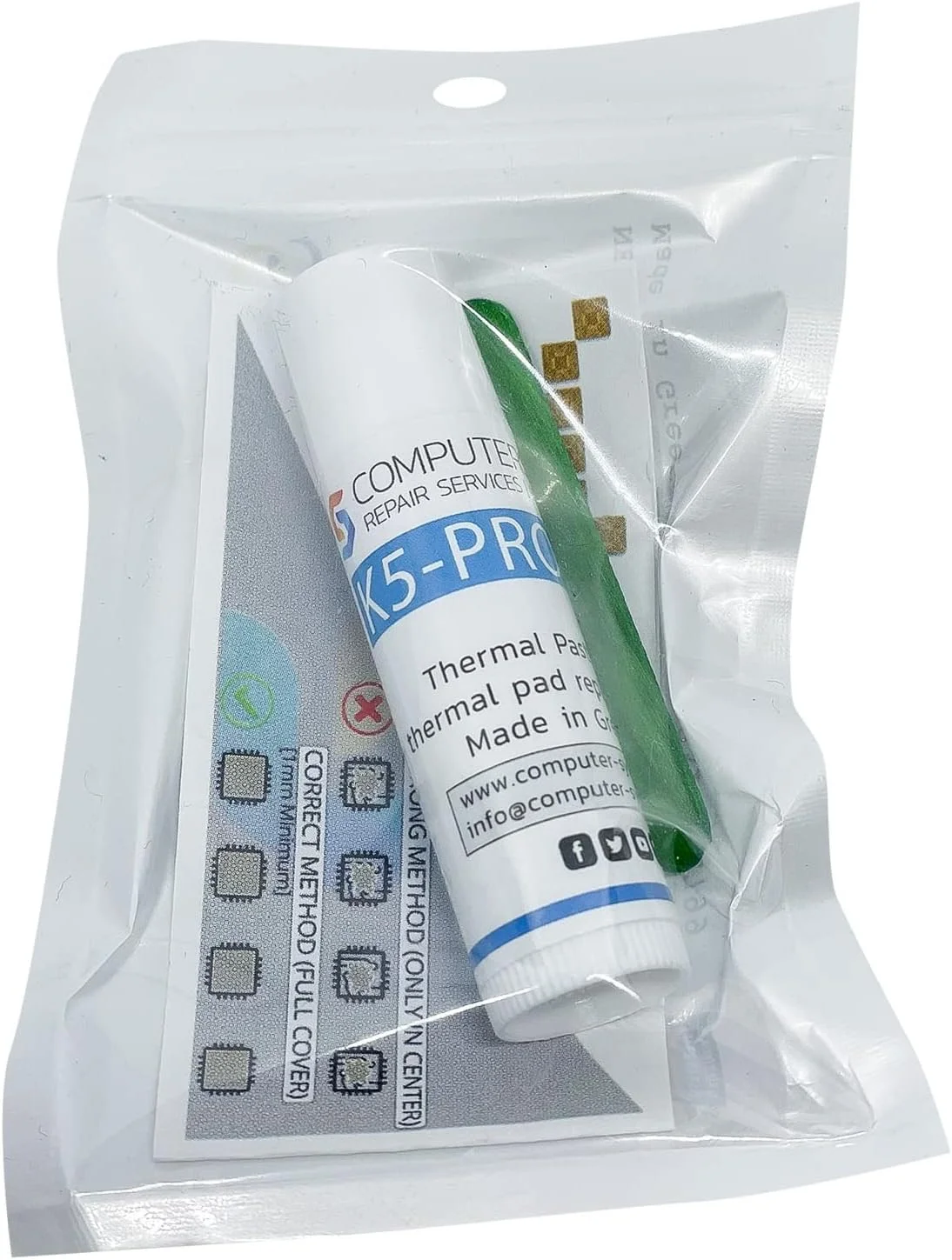 خمیر حرارتی غلیظ K5 PRO 10 گرمی - سازگار با اپل آی‌مک، ایسوس راگ، ایسر نیترو، لپ‌تاپ‌های MSI، RTX 3080، 2080TI، 3090، PS4، نینتندو سوییچ، ایکس‌باکس