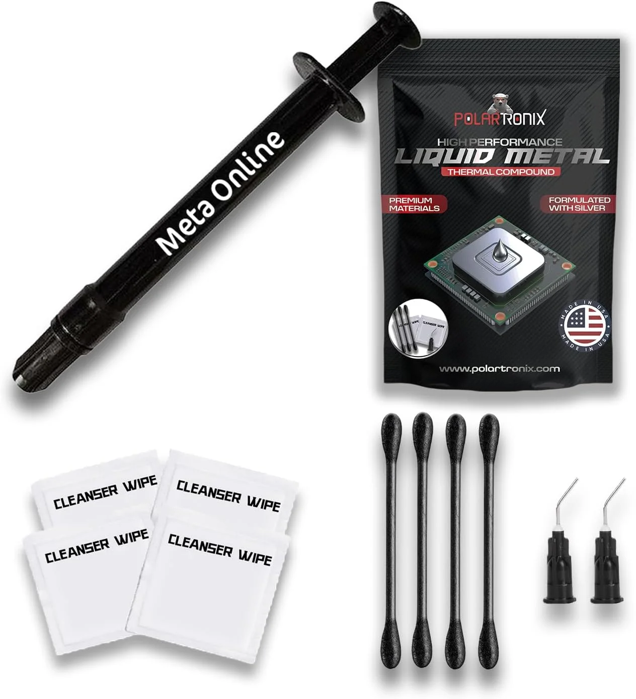 خمیر حرارتی فلز مایع 5 گرمی - 130 W/m'K - بالاترین رسانایی حرارتی - ساخت ایالات متحده آمریکا - عالی برای PS5، CPU، GPU - بسته بندی سازگار با محیط زیست 5 گرمی - آماده استفاده