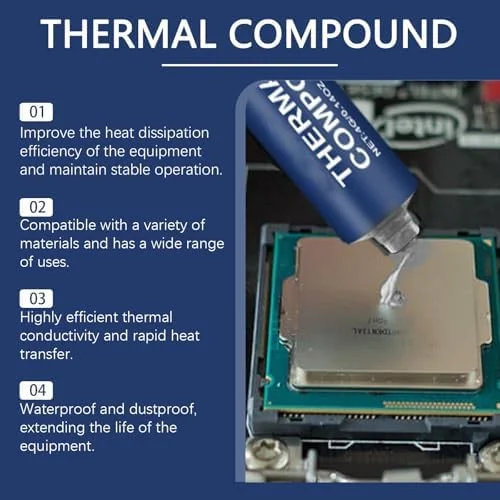 خمیر حرارتی MX-4 (4 گرمی به همراه کاردک) – عملکرد عالی برای CPU، GPU، PS4، XBOX، رسانایی حرارتی بالا، دوام طولانی، ایمن، کاربرد غیر رسانا برای خنک کننده کارآمد