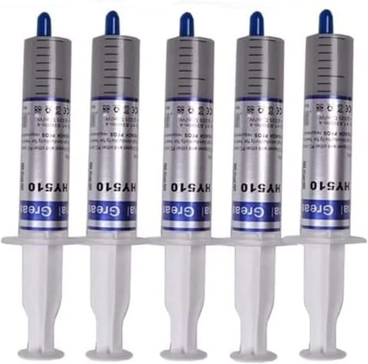 (بسته 5 عددی) خمیر حرارتی قابل استفاده مجدد (30 گرم)، سرنگ بزرگ گریس حرارتی خنک کننده مناسب برای استفاده در PC/CPU/GPU/LED/VGA - خاکستری