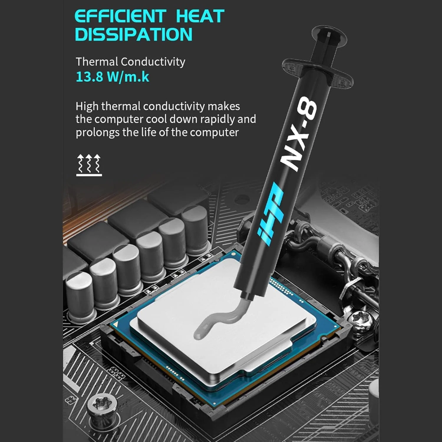 گریس سیلیکونی رسانای حرارتی با عملکرد بالا 4 گرم 13.8 وات بر متر-کلوین خمیر حرارتی پردازنده گرافیکی خنک کننده سینک حرارتی ماده رابط حرارتی سیلیکونی برای کامپیوتر لپ تاپ گریس سیلیکونی رسانای حرارتی با عملکرد بالا 4 گرم 13.8 وات بر متر-کلوین خمیر حرارتی پردازنده گرافیکی خنک کننده سینک حرارتی ماده رابط حرارتی سیلیکونی برای کامپیوتر لپ تاپ