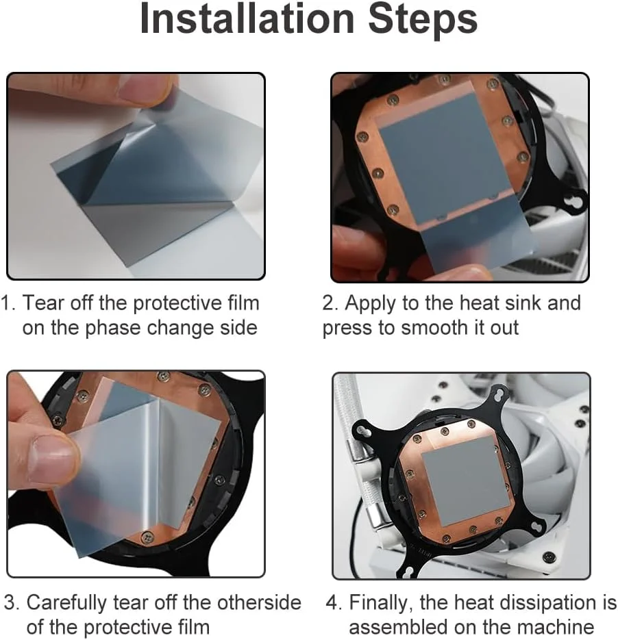 پد حرارتی تغییر فاز PTM7950، 31x50x0.25 میلی‌متر، گریس سیلیکونی رسانای بالا JOYJOM با هدایت حرارتی 8.5W/mK، خمیر حرارتی CPU برای PS5، استیم دک، ROG Ally، CPU، GPU، SSD، M.2، لپ‌تاپ