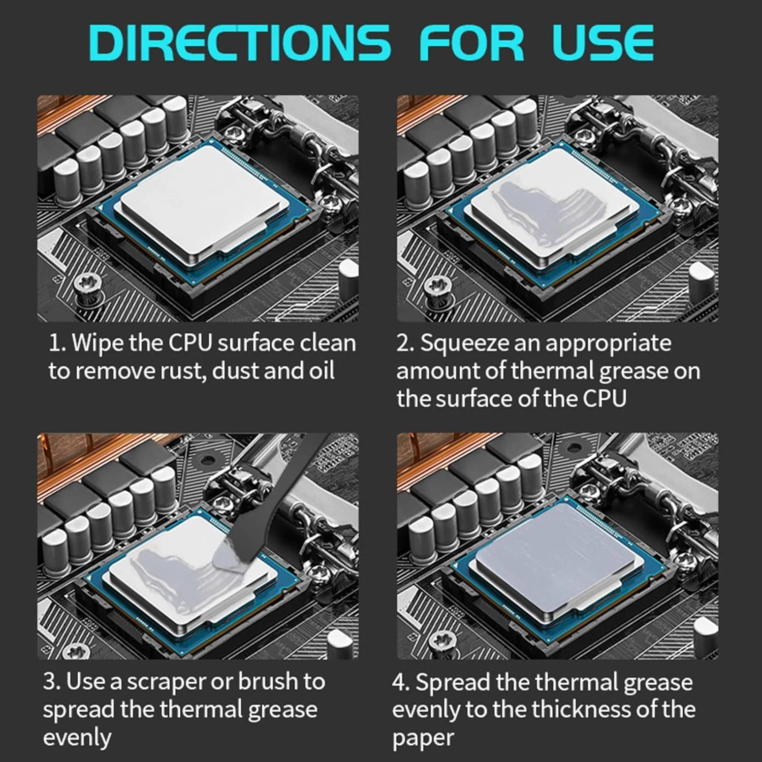 گریس سیلیکونی رسانای حرارتی با عملکرد بالا 4 گرم 13.8 وات بر متر-کلوین خمیر حرارتی پردازنده گرافیکی خنک کننده سینک حرارتی ماده رابط حرارتی سیلیکونی برای کامپیوتر لپ تاپ گریس سیلیکونی رسانای حرارتی با عملکرد بالا 4 گرم 13.8 وات بر متر-کلوین خمیر حرارتی پردازنده گرافیکی خنک کننده سینک حرارتی ماده رابط حرارتی سیلیکونی برای کامپیوتر لپ تاپ