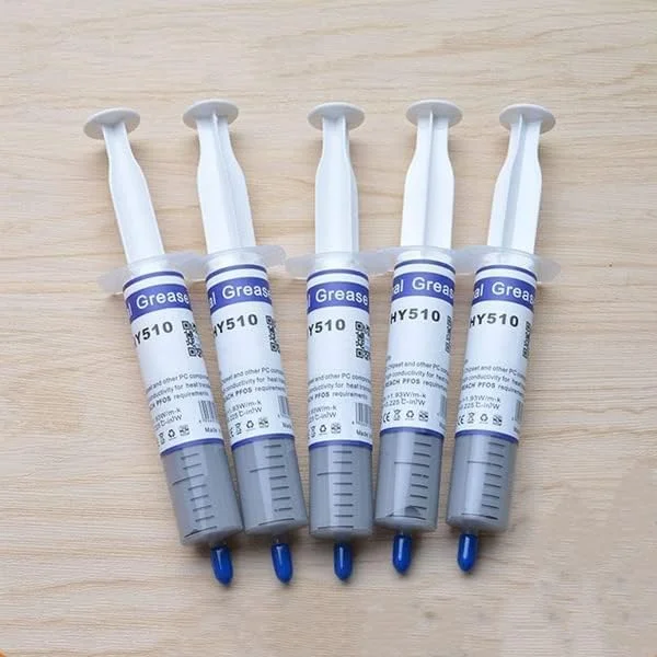 FB [بسته 5 عددی] خمیر حرارتی قابل استفاده مجدد (30 گرم)، سرنگ بزرگ گریس حرارتی، خنک کننده، مناسب برای PC/CPU/GPU/LED/VGA - خاکستری