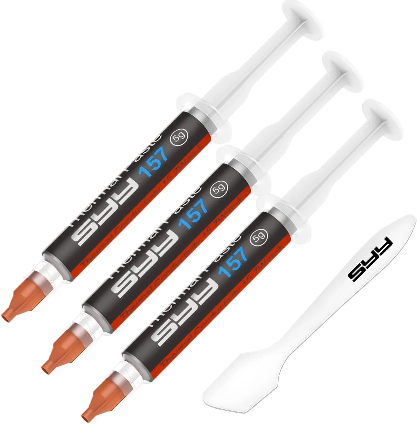 خمیر حرارتی SYY، 15 گرم خمیر سیلیکونی هیت سینک برای IC/پردازنده/CPU/همه خنک کننده ها، فرمول جدید مبتنی بر کربن با کاربری آسان، ماده رابط حرارتی، خمیر حرارتی CPU