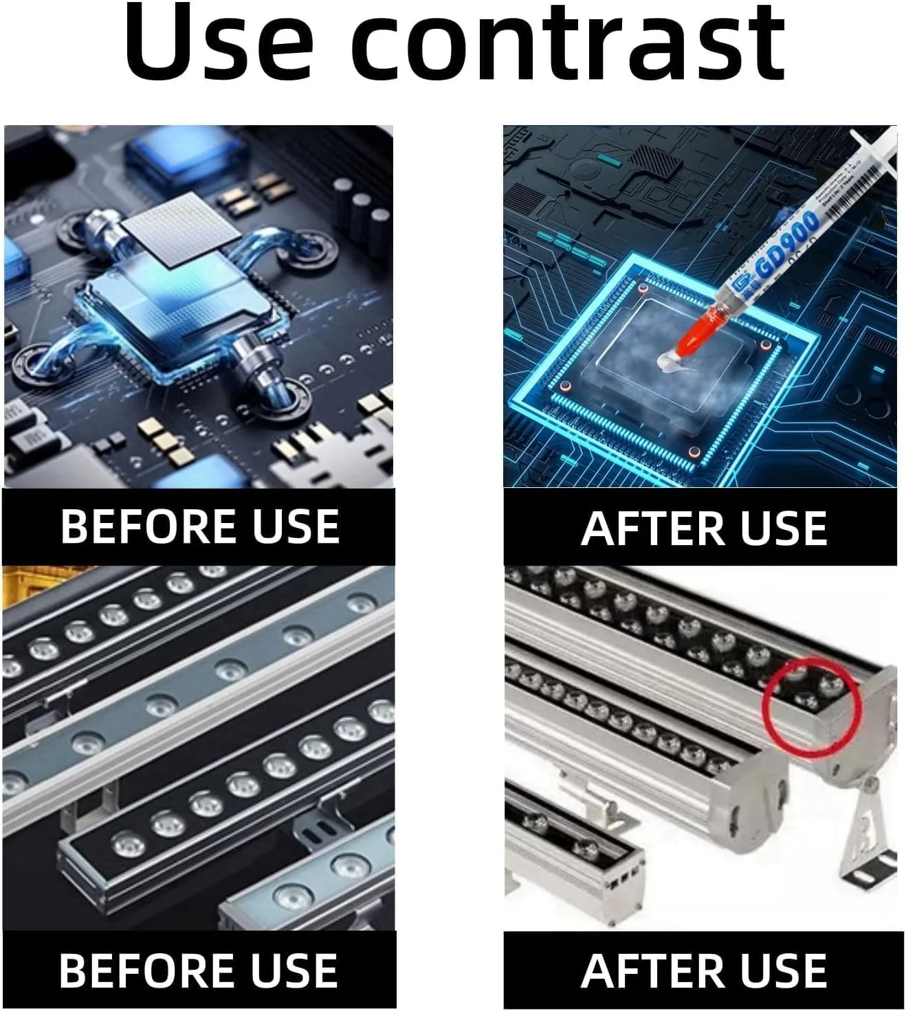 خمیر حرارتی 4.8W/M-K (7 گرم * 4 عدد)، خمیر حرارتی سینک حرارتی با عملکرد بالا Azonee برای خنک کننده همه CPU/GPU، گریس حرارتی کارآمد خمیر حرارتی 4.8W/M-K (7 گرم * 4 عدد)، خمیر حرارتی سینک حرارتی با عملکرد بالا Azonee برای خنک کننده همه CPU/GPU، گریس حرارتی کارآمد