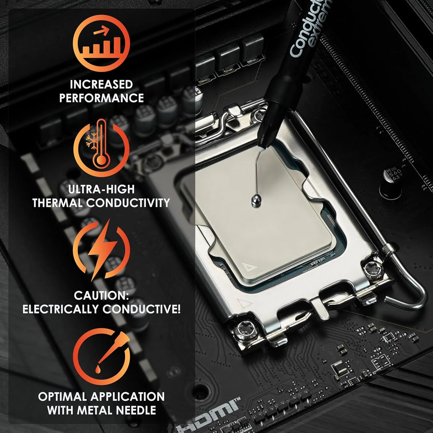 خمیر حرارتی رسانای مایع Thermal Grizzly Conductonaut Extreme - یک گرم - عملکرد فوق العاده بالا برای خنک کننده عالی CPU/GPU/کنسول - ساخت آلمان خمیر حرارتی رسانای مایع Thermal Grizzly Conductonaut Extreme - یک گرم - عملکرد فوق العاده بالا برای خنک کننده عالی CPU/GPU/کنسول - ساخت آلمان